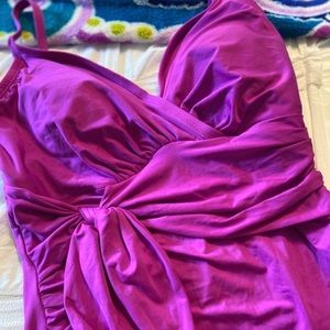 Fuchsia one piece swim suit